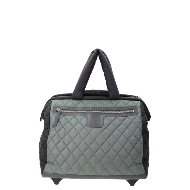 Chanel Fatigue Quilted Nylon Coco Cocoon Rolling Trolley in Nylon from HEWI