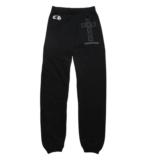 Chrome Hearts Framed Cross Sweatpants CH Logo Vintage English Scroll Label from The Reluxe