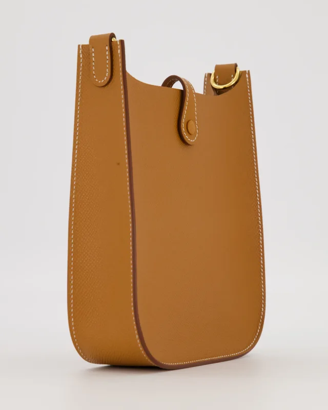 Hermès Gold Mini Evelyne Sellier Bag in Gold Epsom leather from Sellier, photo 13 of 18