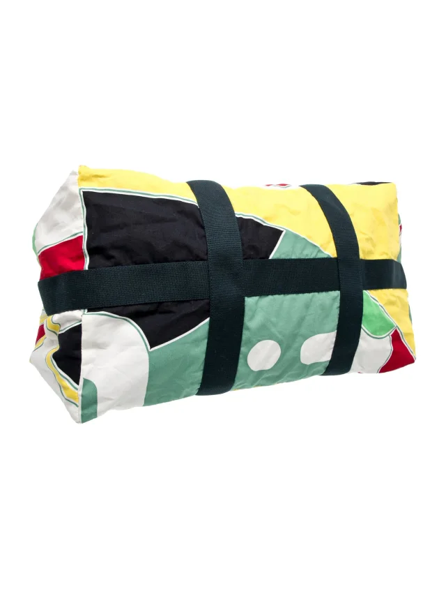 Hermès Drapeaux Au Vent Travel Bag in yellow Canvas from The RealReal, photo 5 of 6
