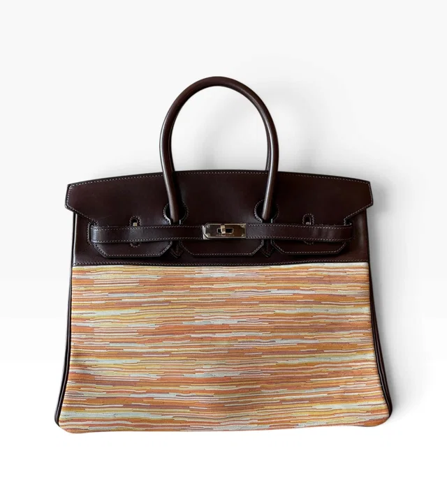 Hermès Birkin 35 Chocolate Box & Vibrato Leather with PHW in Brown Leather from Luxury Promise