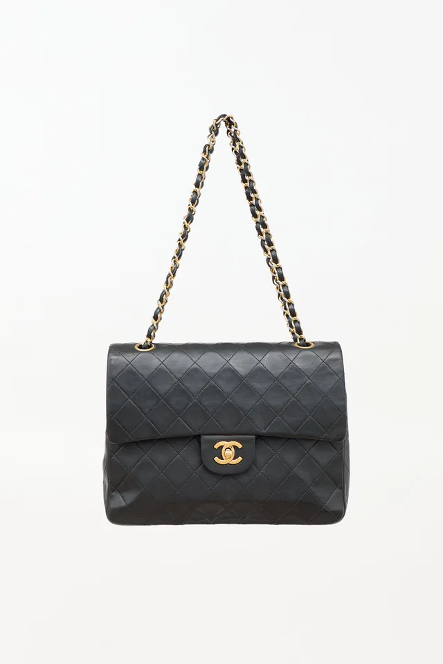 Chanel 1989 Matelassé Medium Double Flap Bag in Leather from VSP Consignment