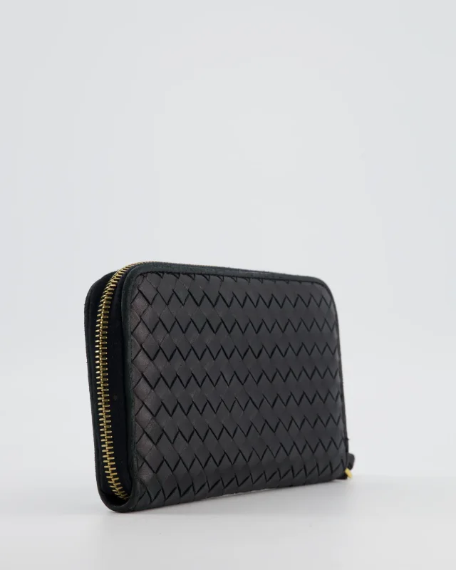 Bottega Veneta Intrecciato Long Wallet in Black Woven leather from Sellier, photo 11 of 12