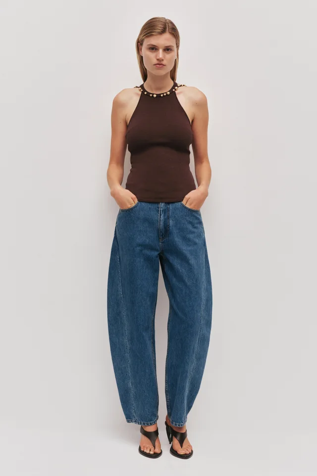 AJE Baroque Knit Tank in Brown from Aje, photo 1 of 1