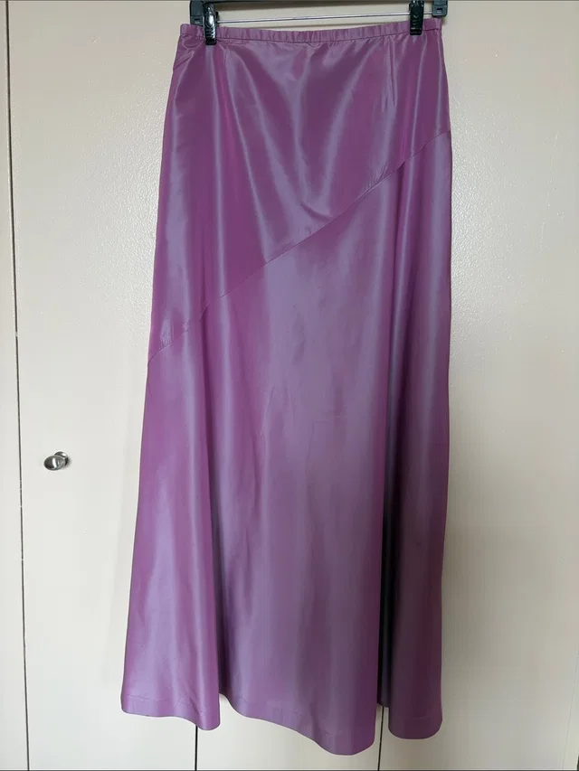 Giorgio Armani Satin Maxi Skirt In Mauve in pink Satin from Poshmark