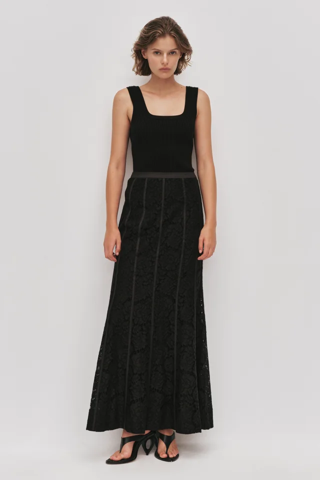 AJE Mystic Lace Midi Skirt in Black from Aje, photo 1 of 1