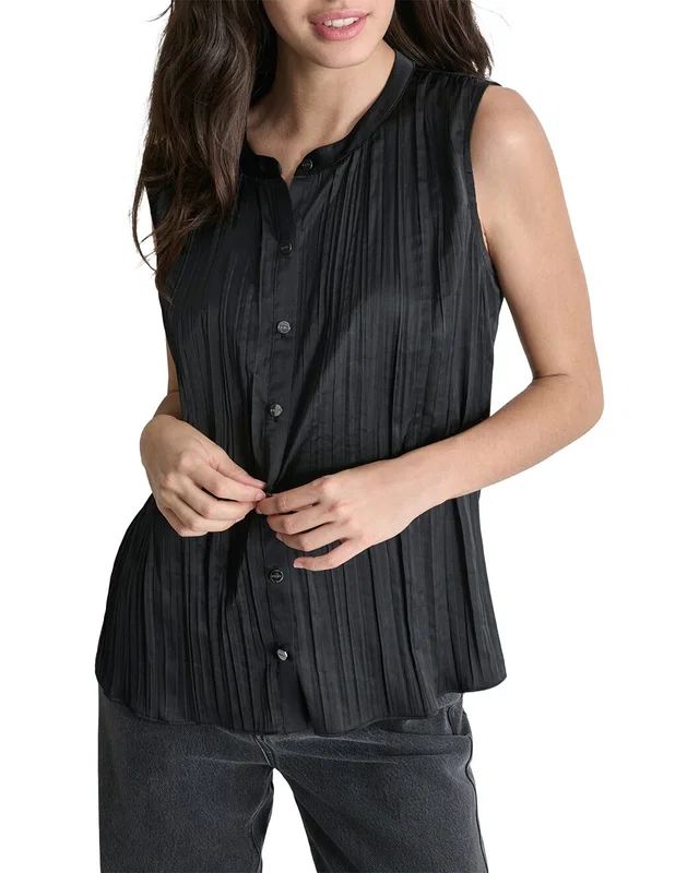 DKNY Sleeveless Crinkle Top, image 1 of 1 from Rue La La