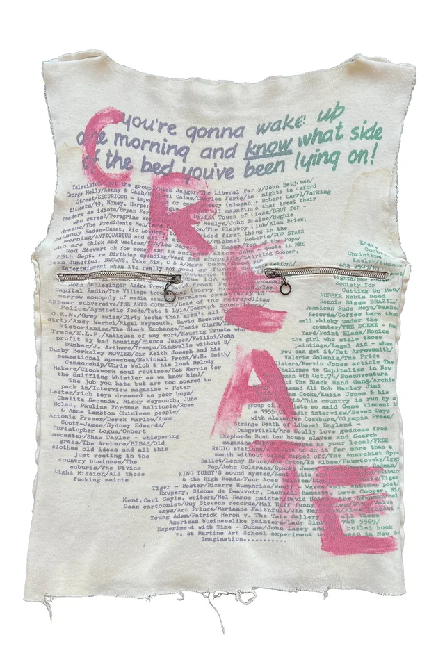 Vivienne Westwood & Malcolm Mclaren Sex "Create" T-shirt 1975-76 from Resurrection Vintage