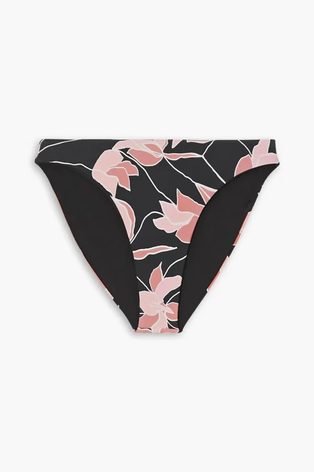Beach Riot Chelsea Floral-Print Bikini Briefs in Black, photo 5 of 5 from THE OUTNET