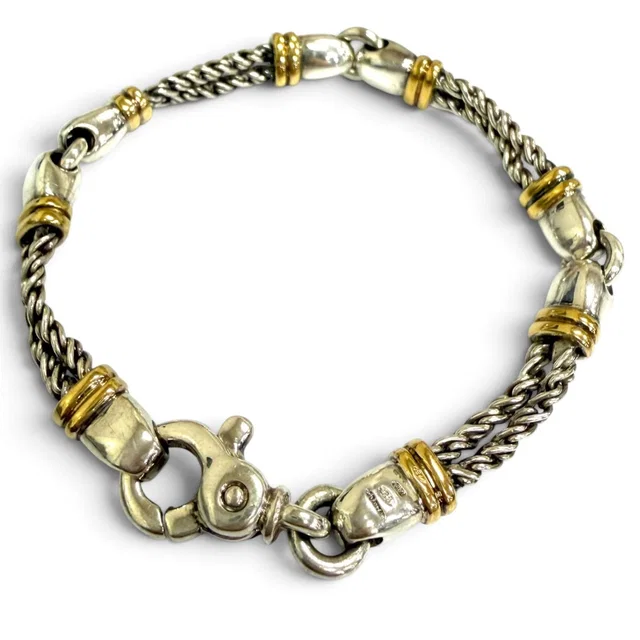 Tiffany & Co. Double Rope Bracelet Silver Yellow Gold in Yellow from The Reluxe