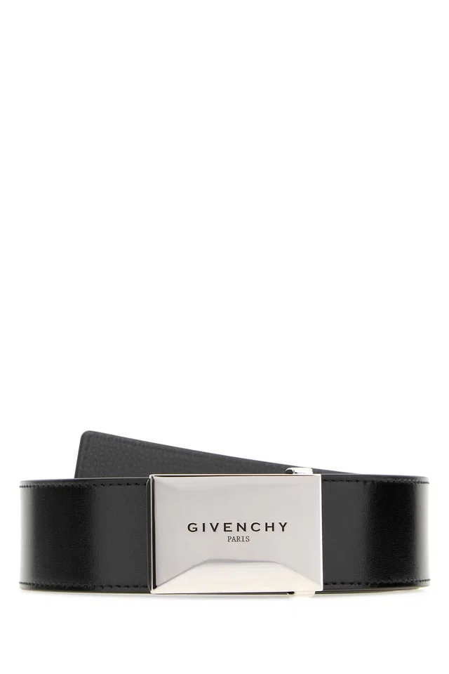 Givenchy Plaque Belt — Black in Black Calfskin from HEWI