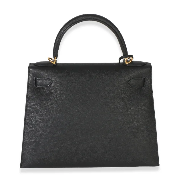 Hermès Epsom Sellier Kelly 28 GHW in Black Epsom leather from myGemma, photo 4 of 13