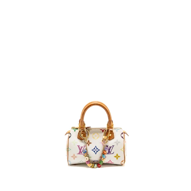 Louis Vuitton X Takashi Murakami Nano Speedy Monogram Canvas/Leather Multicolour GHW (Old Version) in Coated canvas from EMIER