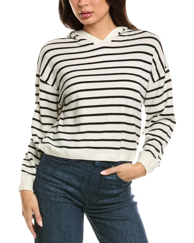 THE CASHMERE PROJECT Striped 100% Cashmere Hoodie, image 1 of 1 from Rue La La