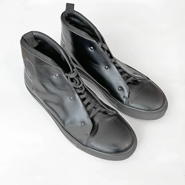 Acne Studios Patent Leather Hi-Top Sneakers in black Patent leather from Grailed