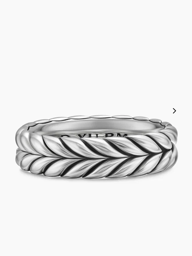 David Yurman Chevron Band Ring in silver|gray from Poshmark