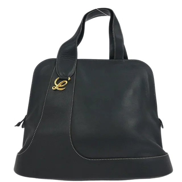 Loewe Navy Leather Handbag in Navy Leather from AMORE Vintage Tokyo