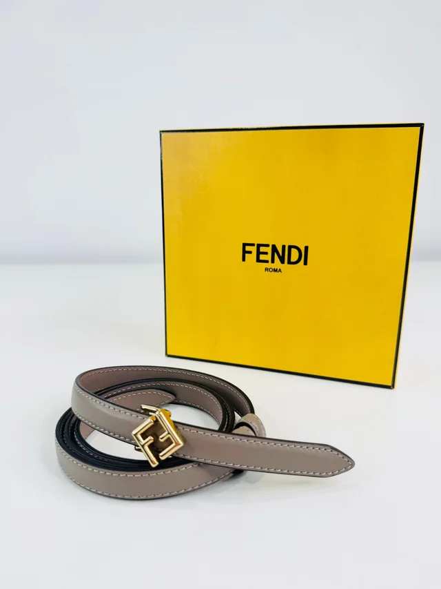Fendi FF Diamonds Leather Belt - 85cm in Leather from Edit Second Hand