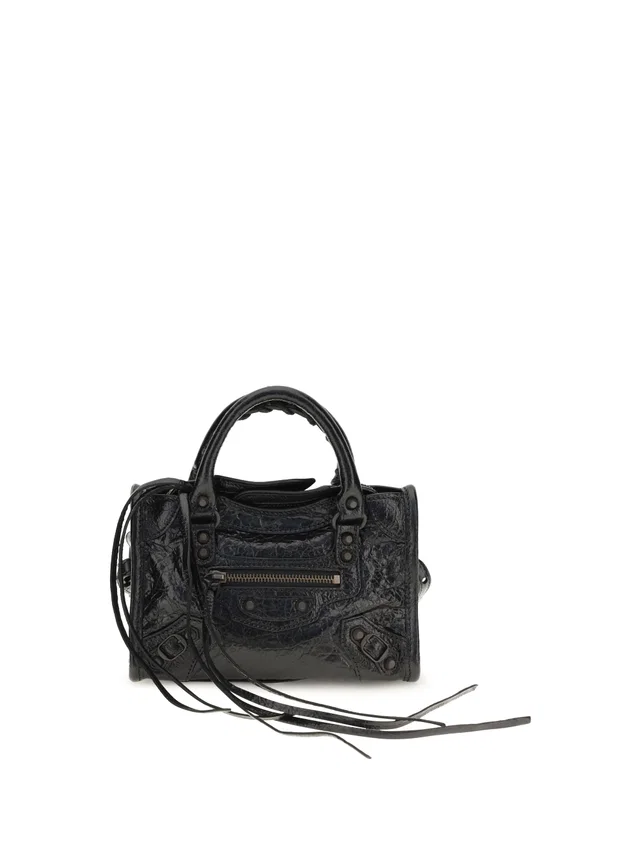 Balenciaga Le City Nano Mini Bag — Black Lamb Ovis Aries in Black Lambskin from HEWI
