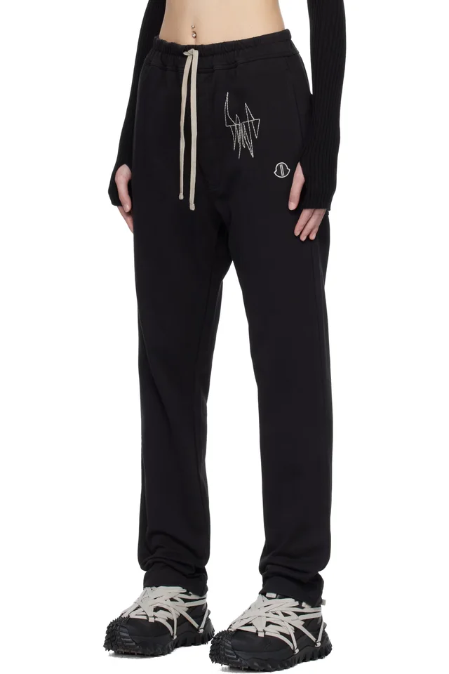 Moncler + Rick Owens Black Jogger Sweatpants, photo 4 of 5 from SSENSE