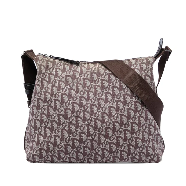 Brown Dior Diorissimo Trotter Canvas Crossbody in Brown Canvas from Designer Revival