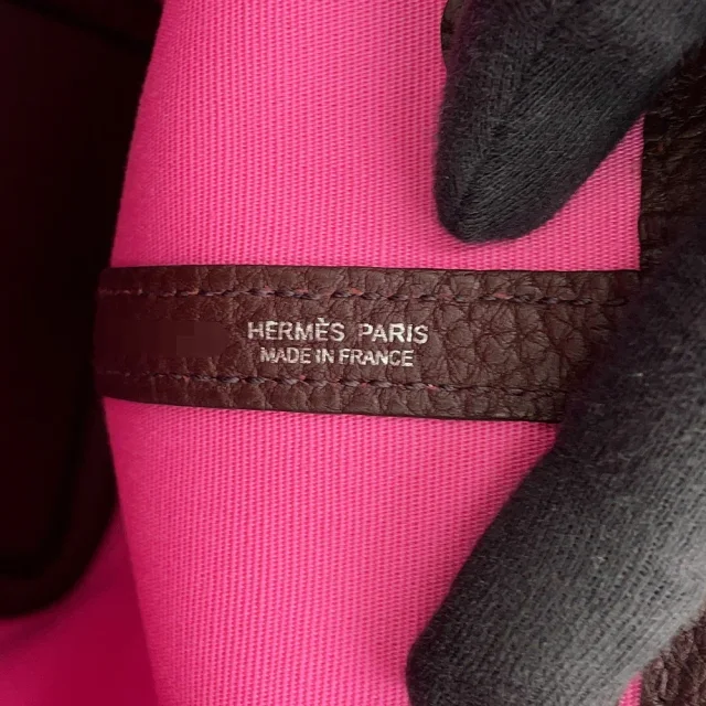 Hermès Garden Party Verso Ruby/RougeSellier/Rose Bubble Gum Toile Officier Negonda Leather Size TPM in Pink Leather from GALLERY RARE, photo 10 of 10