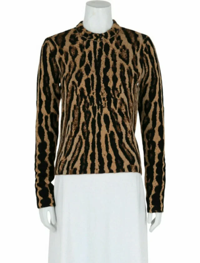 Givenchy Mohair Cropped Sweater w/ Tags in brown|red from The RealReal