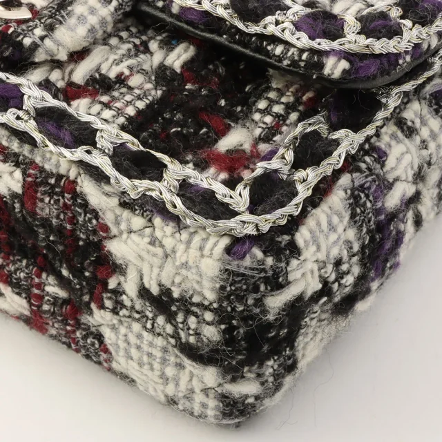 Chanel 2019頃製 ツイード CC ターン ロック チェーン ショルダーバッグ マルチ from VINTAGE QOO TOKYO, photo 9 of 13
