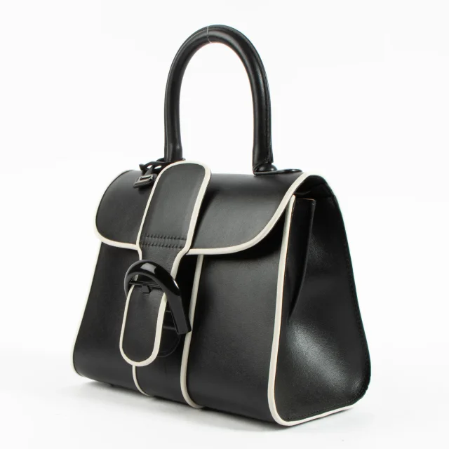 Delvaux Black Illusion Brillant Mini Bag in Black Leather from Labellov, photo 3 of 9