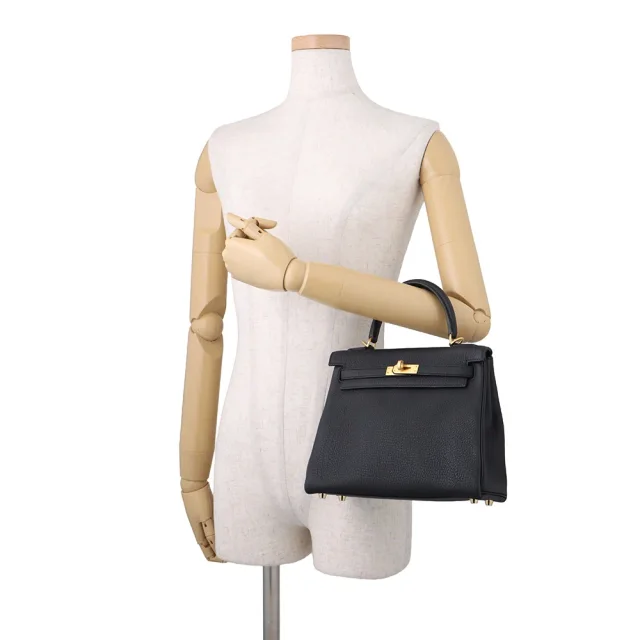 Hermès Kelly Retourne Black Togo Leather Size 25 in Black Togo leather from GALLERY RARE, photo 4 of 7