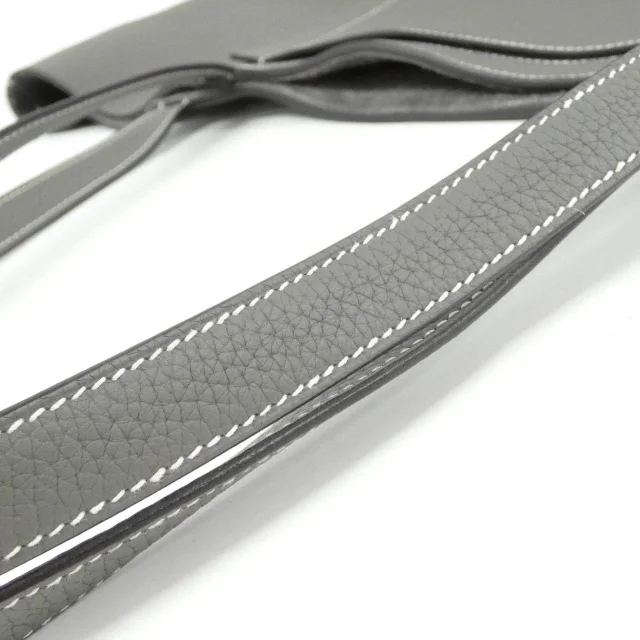 Hermès Cabas Silex 46cm Taurillon Clemence Tote Bag in Gray Calfskin from LuxUness, photo 4 of 5