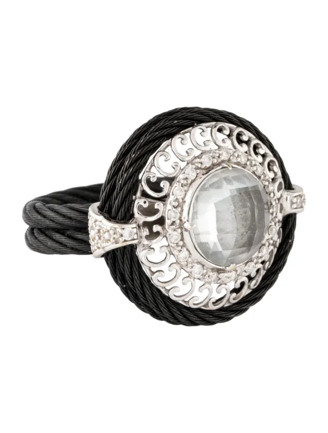 Charriol 18K Topaz & Diamond Celtic Noir Cocktail Ring in multicolor from The RealReal