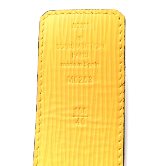 Monogram Eclipse Epi 40mm LV Initiales Reversible 100 40 Belt Yellow in Yellow Coated canvas from FASHIONPHILE, photo 5 of 5