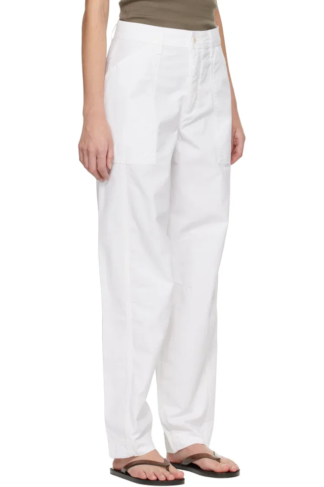 Matteau White Relaxed Cargo Pants, photo 2 of 4 from SSENSE