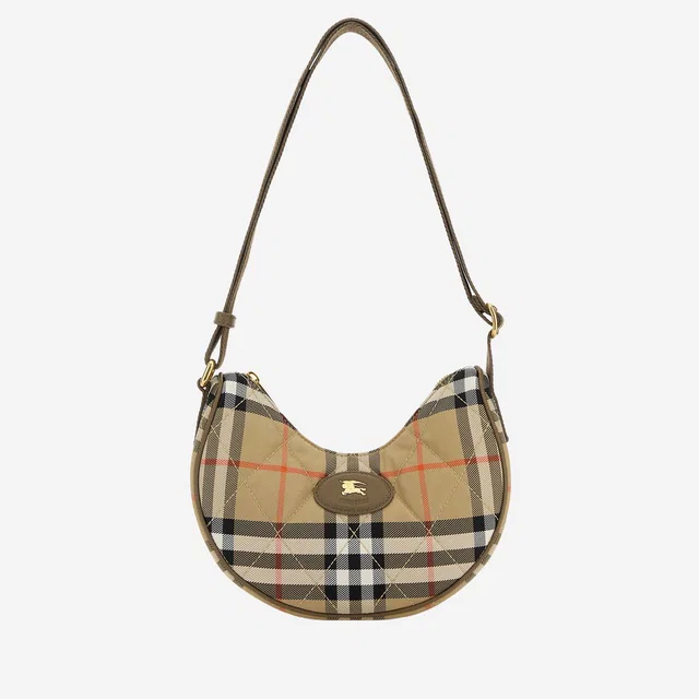 Burberry Signature Check Nylon Shoulder Bag — Beige in Beige Nylon from HEWI