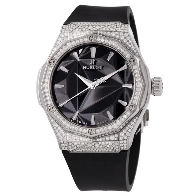 Hublot Classic Fusion Orlinski Automatic Diamond Black Dial Mens Watch 550.NS.1800.RX.1604.ORL19 in silver|black|gray from Jomashop.com