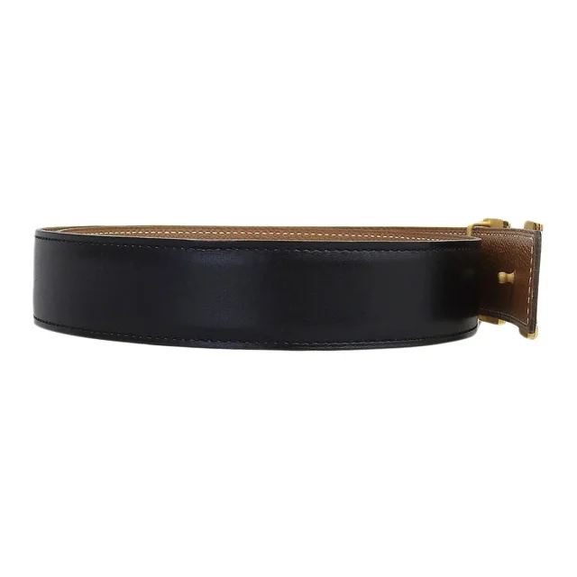 Hermès 1996 Constance Belt, Black in Black Box leather from VINTAGE QOO TOKYO, photo 3 of 8