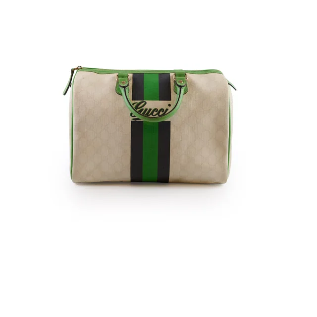 Gucci Boston Bag Green in Green Canvas from The Purse Affair