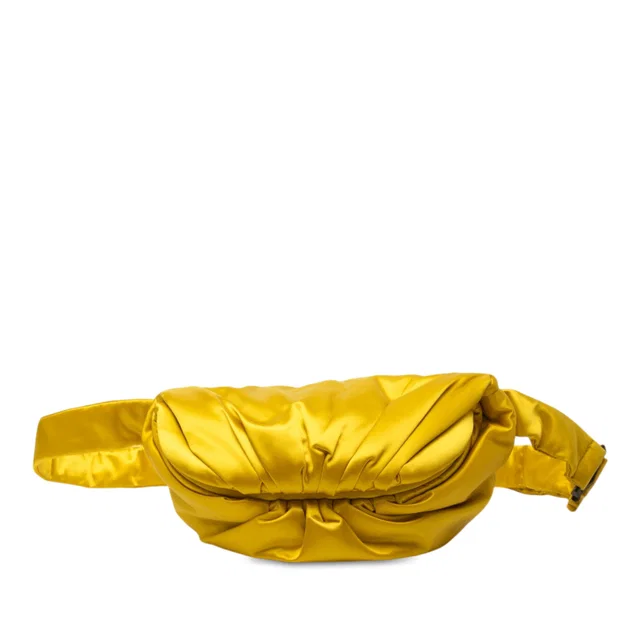 Yellow Bottega Veneta Satin The Body Pouch Belt Bag in Yellow Satin from Designer Revival