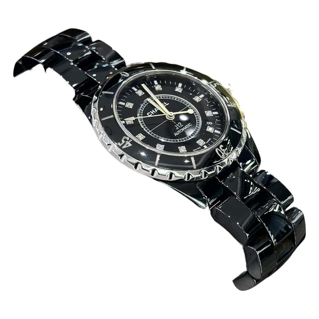 Chanel J12 Diamonds Black Ceramic 38mm Auto Watch in Black Ceramic from Luxury Promise, photo 2 of 2