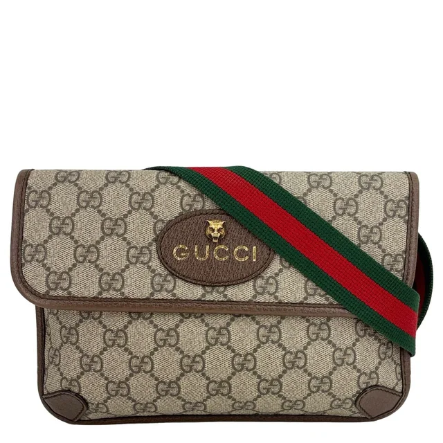 Gucci Neo Web Vintage GG Monogram Canvas Belt Bag Beige 493930 in Beige Coated canvas from Dallas Designer Handbags