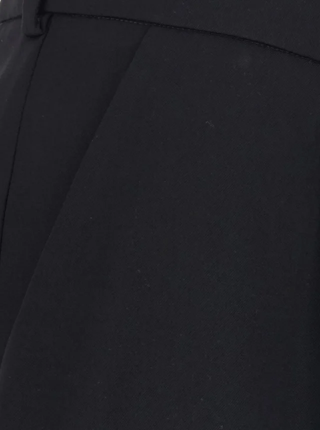 BALENCIAGA Black Straight-leg pants with Front Pleats in Wool for Women in Black 98% Wool 2% Elastane, photo 5 of 6 from Gaudenzi Boutique