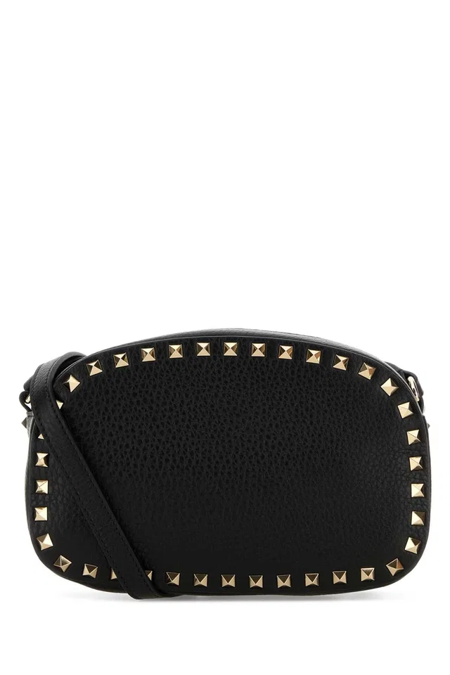 Valentino Garavani Case Crossbody Bag — Black Calf Leather - Bos Taurus in Black Calfskin from HEWI