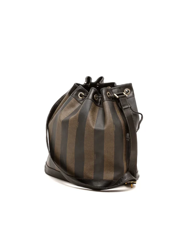 Fendi Pequin Drawstring Bucket Bag in Canvas from A Retro Tale, photo 3 of 9