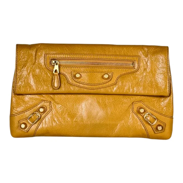 Balenciaga Yellow City Clutch Bag in Yellow from Luxury Promise