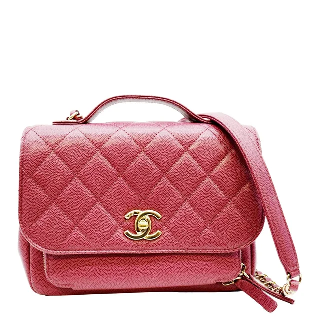 Chanel Business Affinity Medium Flap Quilted Caviar Shoulder Bag Burgundy in Burgundy Caviar leather from Dallas Designer Handbags