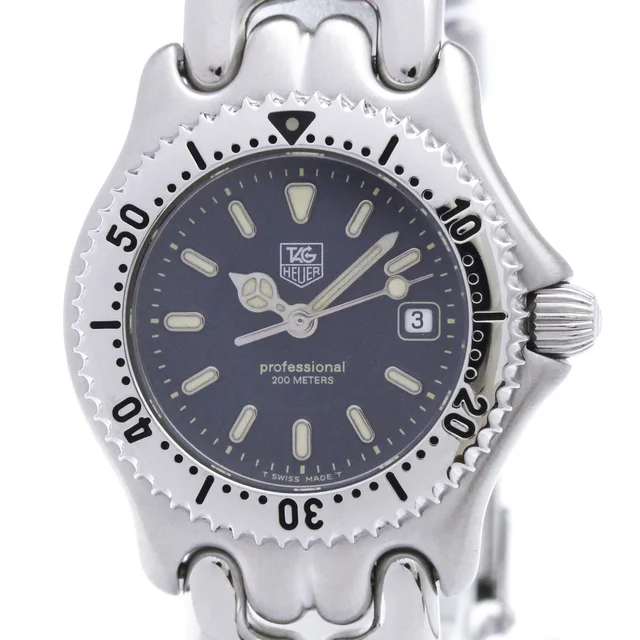 TAG Heuer Sel Professional 200M Steel Quartz Ladies Watch WG1317-2 Polished in Navy from Elady