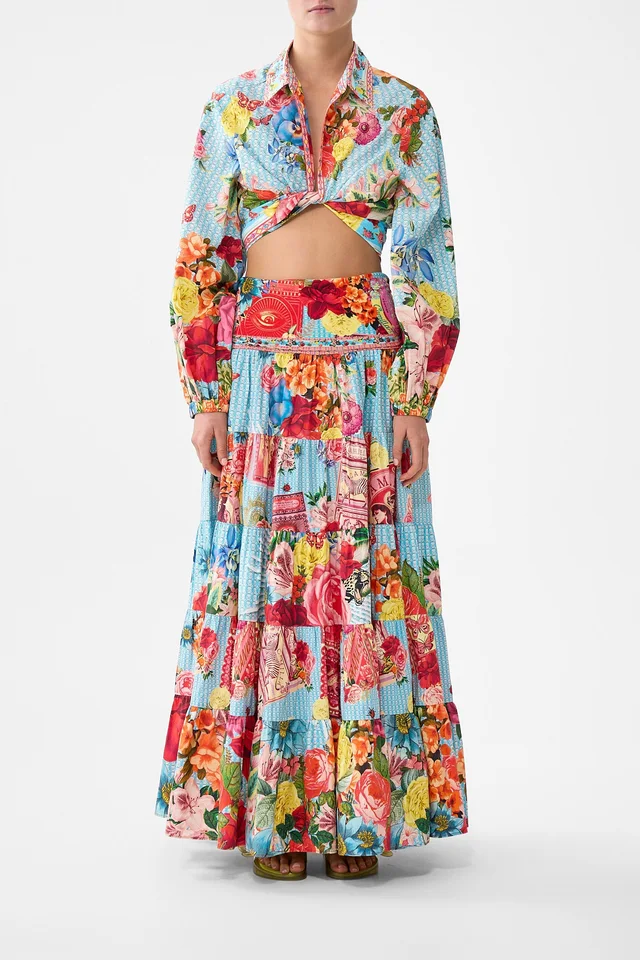 Camilla eBoutique JERSEY SPLICED TIERED SKIRT PAPERS AND CURIOUS CAPERS from CAMILLA, photo 1 of 1