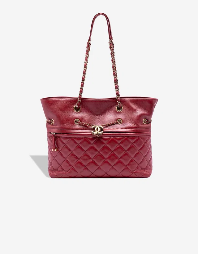 Chanel Shopping Tote Calf Red in Red Calfskin from SACLÀB