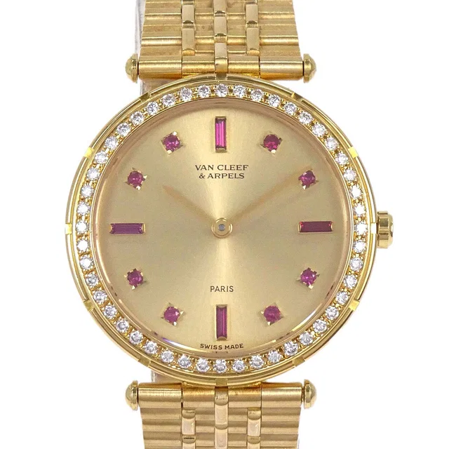 Van Cleef & Arpels Sport 30mm Ref.14302B1 Quartz Watch 18KYG Ruby from AMORE Vintage Tokyo